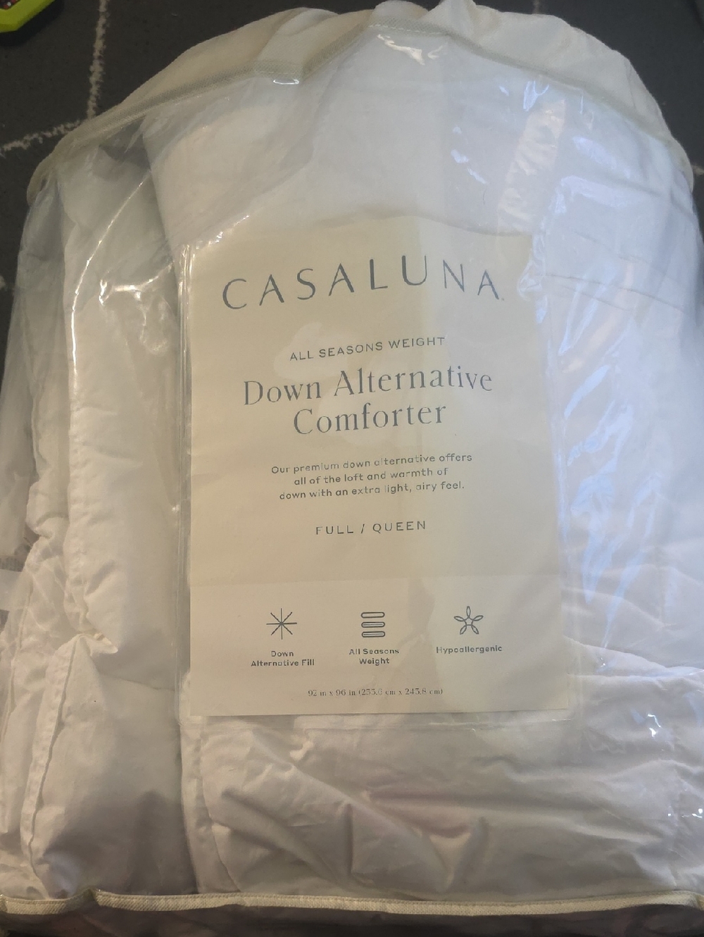 Casaluna White All-Seasons Down Alternative Comforter - Full/Queen